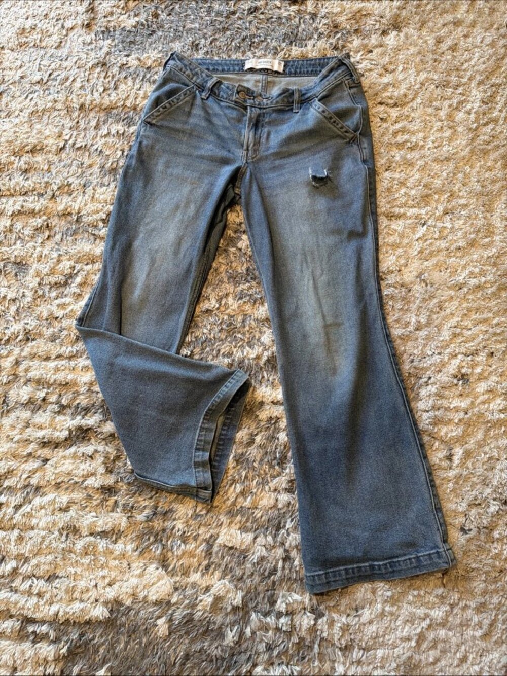 HOLLISTER Relaxed Boot Low Rise Distressed Y2K Jeans Women’s 6S
